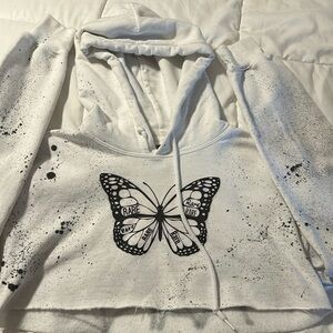 Graffiti Cropped Hoodie